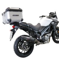 Top case maletas GPR TECH compatível com Suzuki V-Strom Dl 650 2012/2016 e3 Top Case Alpi-Tech em alumínio, cor prata com placa específica incluída Capacidade Litros 55