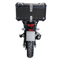 Top case maletas GPR TECH compatível com Suzuki V-Strom Dl 650 2012/2016 e3 Top Case Alpi-Tech em alumínio, cor preta com placa específica incluída Capacidade Litros 55