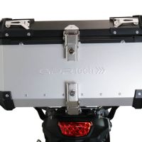 Top case maletas GPR TECH compatível com Suzuki V-Strom Dl 650 2021/2024 e5 Top Case Alpi-Tech em alumínio, cor preta com placa específica incluída Capacidade Litros 55