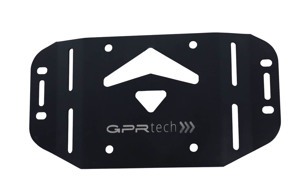 Top case maletas GPR TECH compatível com Kawasaki Versys 1000 i.e. 2021/2024 e5 Top Case Alpi-Tech em alumínio, cor preta com placa específica incluída Capacidade Litros 45