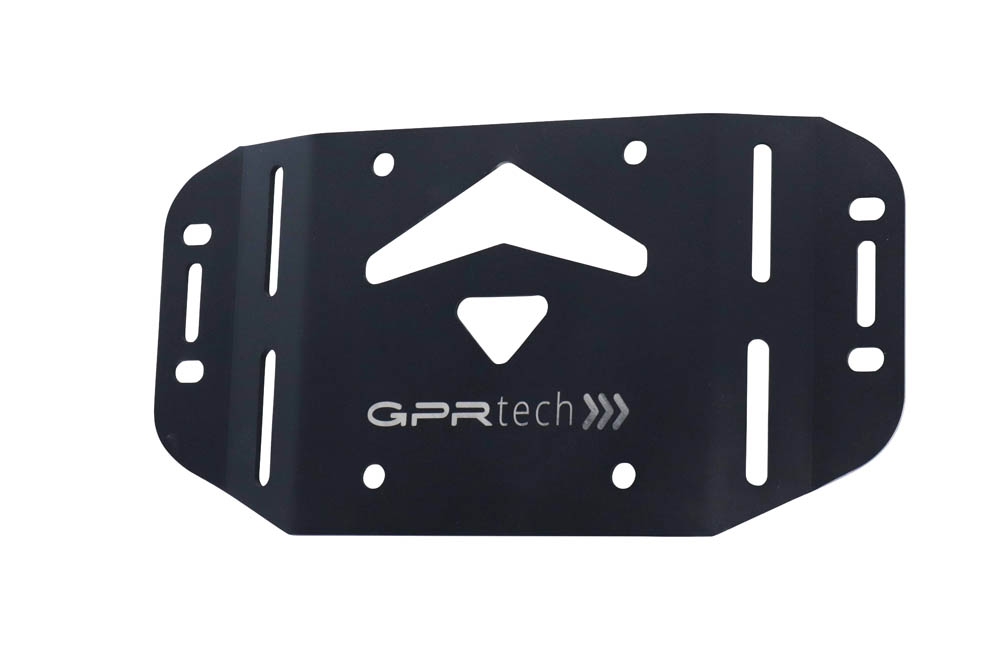 Top case maletas GPR TECH compatível com Kawasaki Versys 1000 i.e. 2021/2024 e5 Top Case Alpi-Tech em alumínio, cor preta com placa específica incluída Capacidade Litros 45