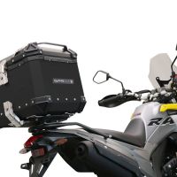 Top case maletas GPR TECH compatível com Voge 300Rally 2022/2024 e5 Top Case Alpi-Tech em alumínio, cor preta com placa específica incluída Capacidade Litros 35