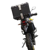 Top case maletas GPR TECH compatível com Voge 300Rally 2022/2024 e5 Top Case Alpi-Tech em alumínio, cor preta com placa específica incluída Capacidade Litros 35