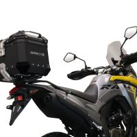 Top case maletas GPR TECH compatível com Voge 300Rally 2022/2024 e5 Top Case Alpi-Tech em alumínio, cor preta com placa específica incluída Capacidade Litros 26