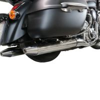 Escape compatível com Kawasaki Vulcan VN 1700 Voyager ABS 2011-2016, Maxy Deeptone Cruiser, Par de silenciosos de escape homologadas, com db killer removível e tubos de ligação específicos 