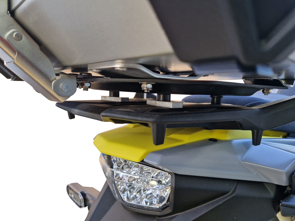 Top case maletas GPR TECH compatível com Suzuki V-STROM DL 800 DE - SE 2023-2025 e5 Top Case Alpi-Tech em alumínio, cor preta com placa específica incluída Capacidade Litros 45