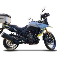 Top case maletas GPR TECH compatível com Suzuki V-Strom Dl 650 2017/2020 e4 Top Case Alpi-Tech em alumínio, cor prata com placa específica incluída Capacidade Litros 45