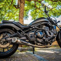 Escape compatível com Kawasaki Vulcan 650 S 2014-2016, Powercone Evo, Escape completo, não legal para países da UE, com db killer removível 
