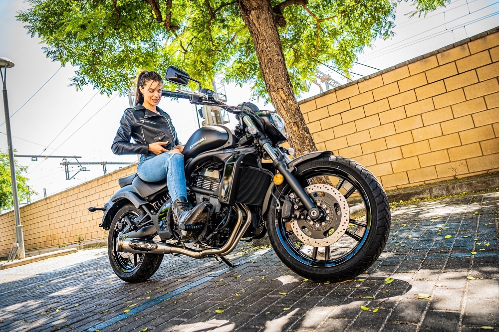 Escape compatível com Kawasaki Vulcan 650 S 2014-2016, Powercone Evo, Escape completo, não legal para países da UE, com db killer removível 