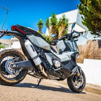 Escape compatível com Honda X-Adv 750 2016-2020, Albus Evo4, Escape legal, homologado, silenciador com db killer removível e tubo de ligação específico 