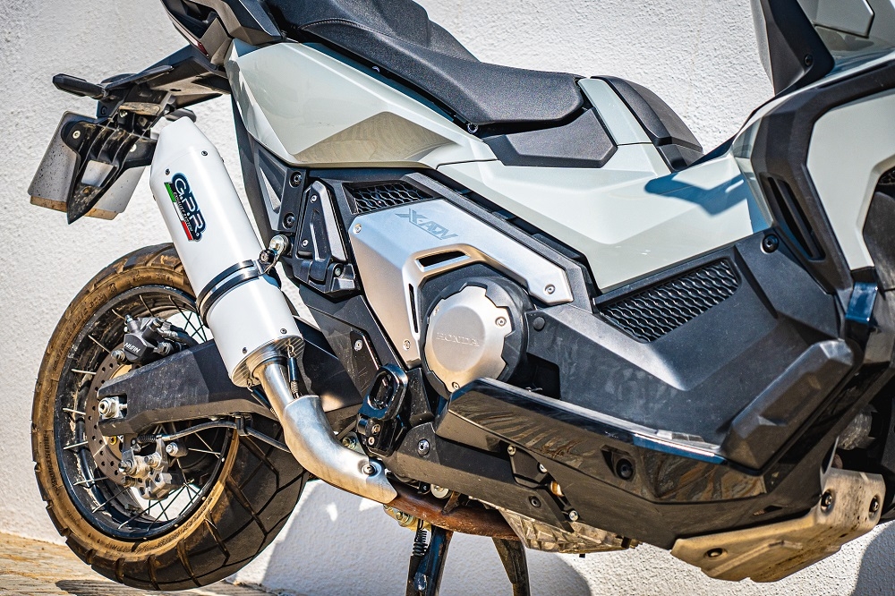 Escape compatível com Honda X-Adv 750 2016-2020, Albus Evo4, Escape legal, homologado, silenciador com db killer removível e tubo de ligação específico 