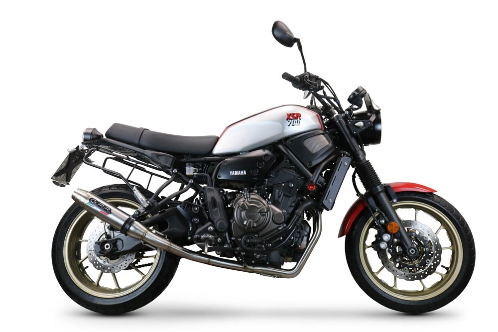 Escape compatível com Yamaha Xsr 700 2021-2024, Deeptone Inox, Escape completo, não legal para países da UE, com db killer removível 