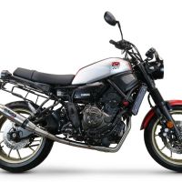 Escape compatível com Yamaha Xsr 700 2021-2024, Deeptone Inox, Escape completo, não legal para países da UE, com db killer removível 
