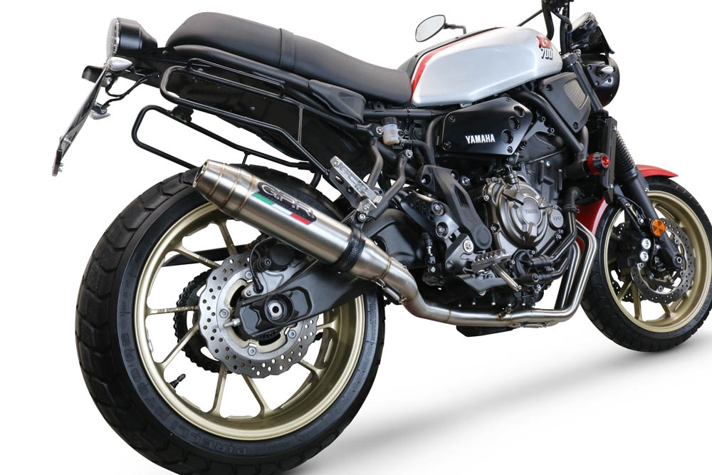Escape compatível com Yamaha Xsr 700 2021-2024, Deeptone Inox, Escape completo, não legal para países da UE, com db killer removível 