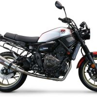 Escape compatível com Yamaha Xsr 700 2021-2024, M3 Inox , Escape completo, não legal para países da UE, com db killer removível 