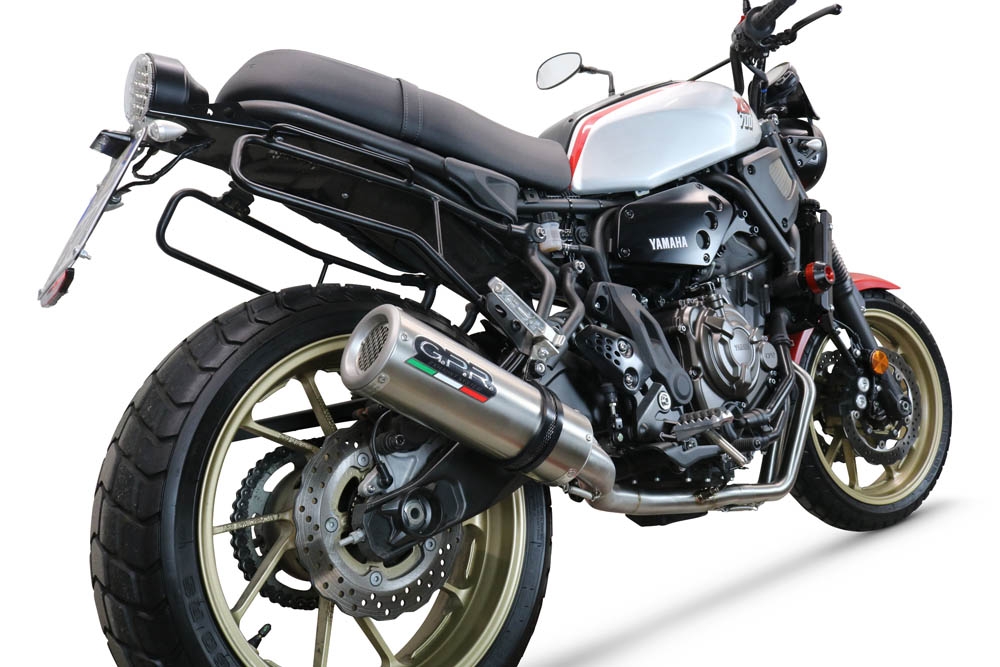 Escape compatível com Yamaha Xsr 700 2021-2024, M3 Inox , Escape completo, não legal para países da UE, com db killer removível 