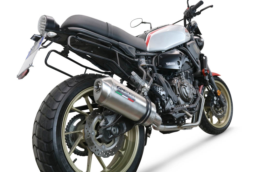 Escape compatível com Yamaha Xsr 700 2021-2024, Satinox , Escape completo, não legal para países da UE, com db killer removível 