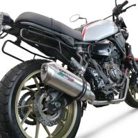 Escape compatível com Yamaha Xsr 700 2021-2024, Satinox , Escape completo, não legal para países da UE, com db killer removível 