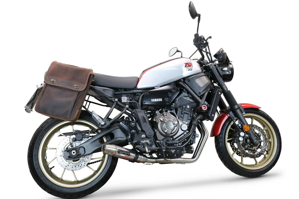 Escape compatível com Yamaha Xsr 700 2021-2024, Deeptone Inox, Escape completo, não legal para países da UE, com db killer removível 