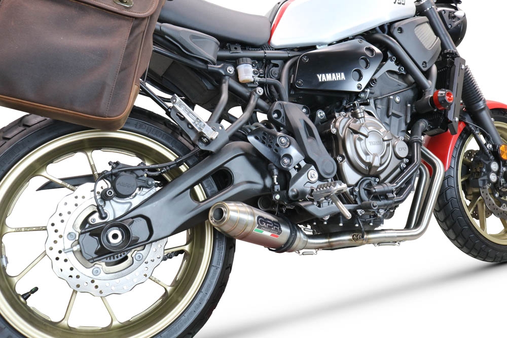 Escape compatível com Yamaha Xsr 700 2021-2024, Deeptone Inox, Escape completo, não legal para países da UE, com db killer removível 