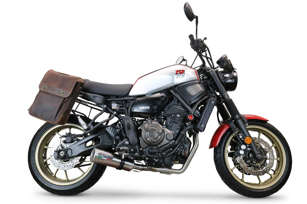 Escape compatível com Yamaha Xsr 700 2021-2024, M3 Inox , Escape completo, não legal para países da UE, com db killer removível 