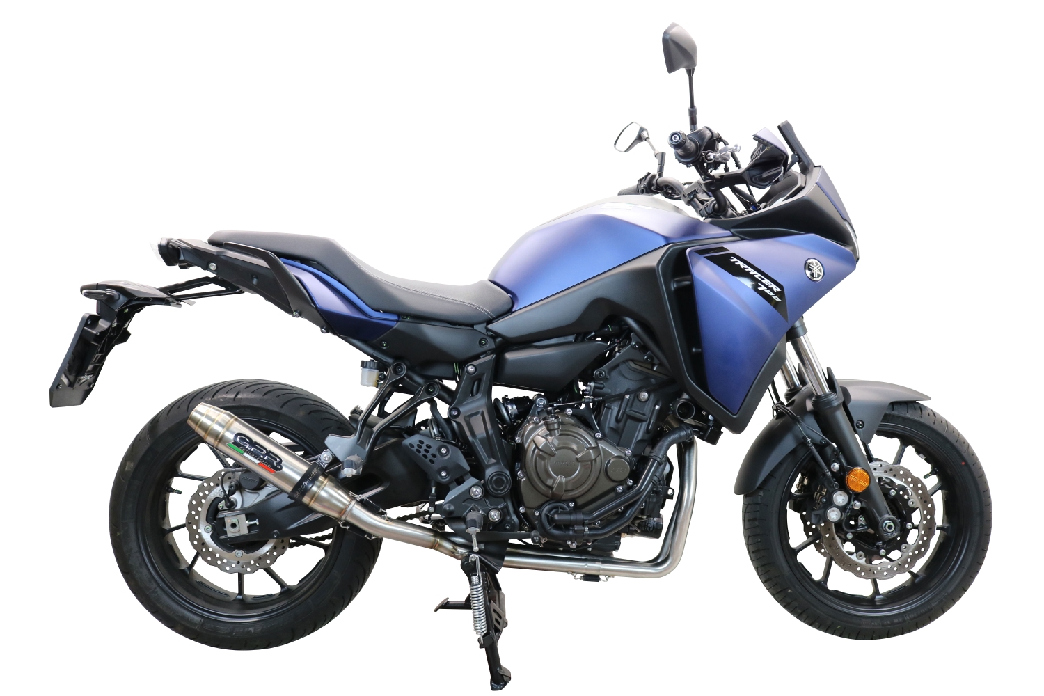Escape compatível com Yamaha Tracer 700 2020-2021, Deeptone Inox, Escape completo, não legal para países da UE, com db killer removível 