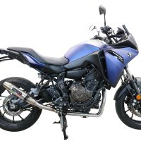 Escape compatível com Yamaha Tracer 700 2020-2021, Deeptone Inox, Escape completo, não legal para países da UE, com db killer removível 