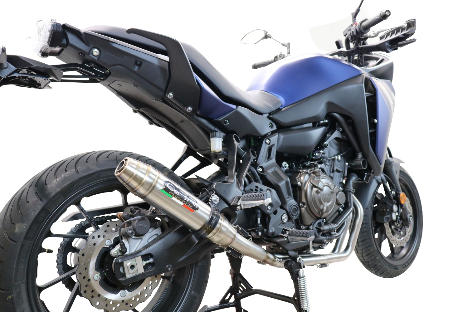 Escape compatível com Yamaha Tracer 700 2020-2021, Deeptone Inox, Escape completo, não legal para países da UE, com db killer removível 