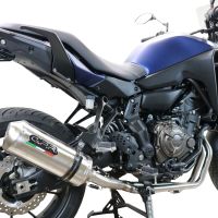 Escape compatível com Yamaha Tracer 700 GT 2019-2020, Satinox , Escape completo, não legal para países da UE, com db killer removível 