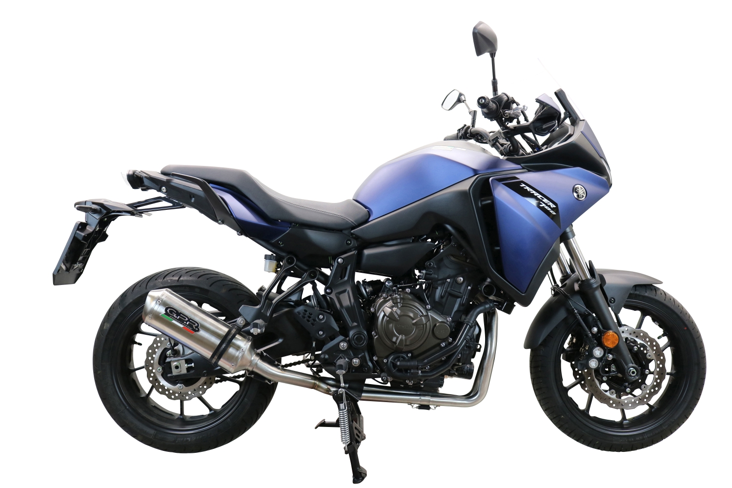 Escape compatível com Yamaha Tracer 700 GT 2019-2020, Satinox , Escape completo, não legal para países da UE, com db killer removível 