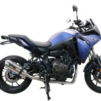 Escape compatível com Yamaha Tracer 700 GT 2019-2020, Satinox , Escape completo, não legal para países da UE, com db killer removível 