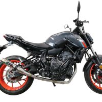 Escape compatível com Yamaha Mt-07 2021-2024, Deeptone Inox, Escape completo, não legal para países da UE, com db killer removível 