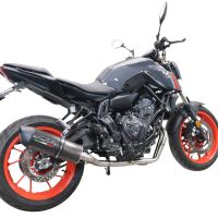 GPR escape compatível com  Yamaha Mt-07  2021-2024, Furore Evo4 Poppy, Sistema homologado com catalisador linha completa, silencioso mais coletor 