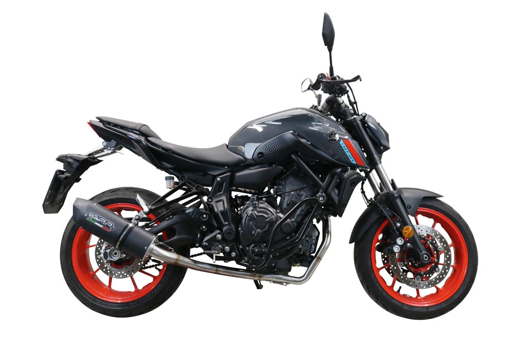 GPR escape compatível com  Yamaha Mt-07  2021-2024, Furore Nero, Escape racing linha completa, silencioso mais coletor com dbkiller, não homologado  