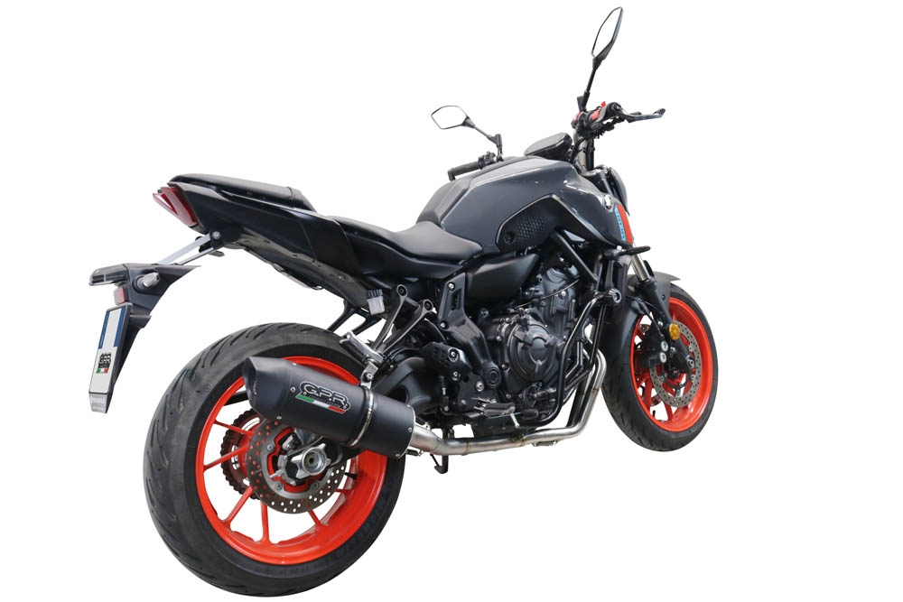 GPR escape compatível com  Yamaha Mt-07  2021-2024, Furore Nero, Escape racing linha completa, silencioso mais coletor com dbkiller, não homologado  