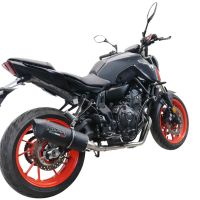 GPR escape compatível com  Yamaha Mt-07  2021-2024, Furore Nero, Escape racing linha completa, silencioso mais coletor com dbkiller, não homologado  