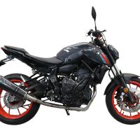 GPR escape compatível com Yamaha Mt-07  2021-2024, New Grand Prix Evo Poppy, Sistema homologado com catalisador linha completa, silencioso mais coletor 