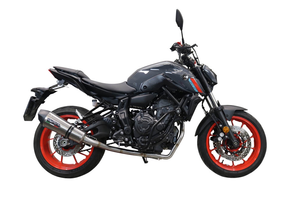 GPR escape compatível com  Yamaha Mt-07  2021-2024, New Grand Prix Evo Titanium, Sistema homologado com catalisador linha completa, silencioso mais coletor 