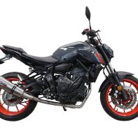 GPR escape compatível com  Yamaha Mt-07  2021-2024, New Grand Prix Evo Titanium, Sistema homologado com catalisador linha completa, silencioso mais coletor 