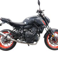 Escape compatível com Yamaha Mt-07 2021-2024, M3 Inox , Escape completo, não legal para países da UE, com db killer removível 
