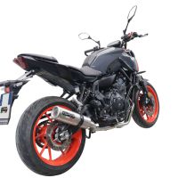 Escape compatível com Yamaha Mt-07 2021-2024, M3 Inox , Escape completo, não legal para países da UE, com db killer removível 