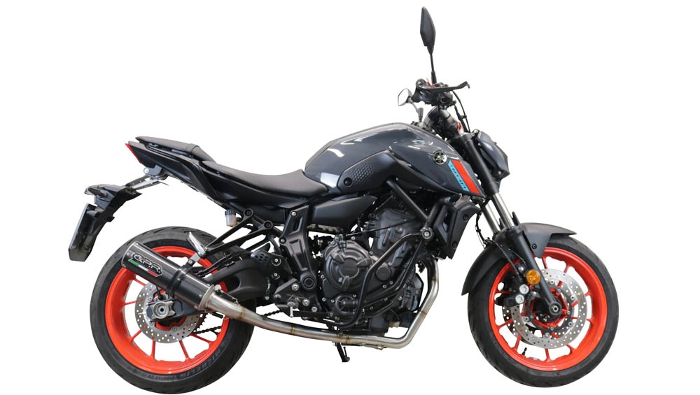 Escape compatível com Yamaha Mt-07 2021-2024, M3 Poppy , Escape completo, não legal para países da UE, com db killer removível 