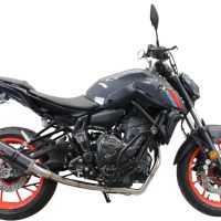 Escape compatível com Yamaha Mt-07 2021-2024, M3 Poppy , Escape completo, não legal para países da UE, com db killer removível 