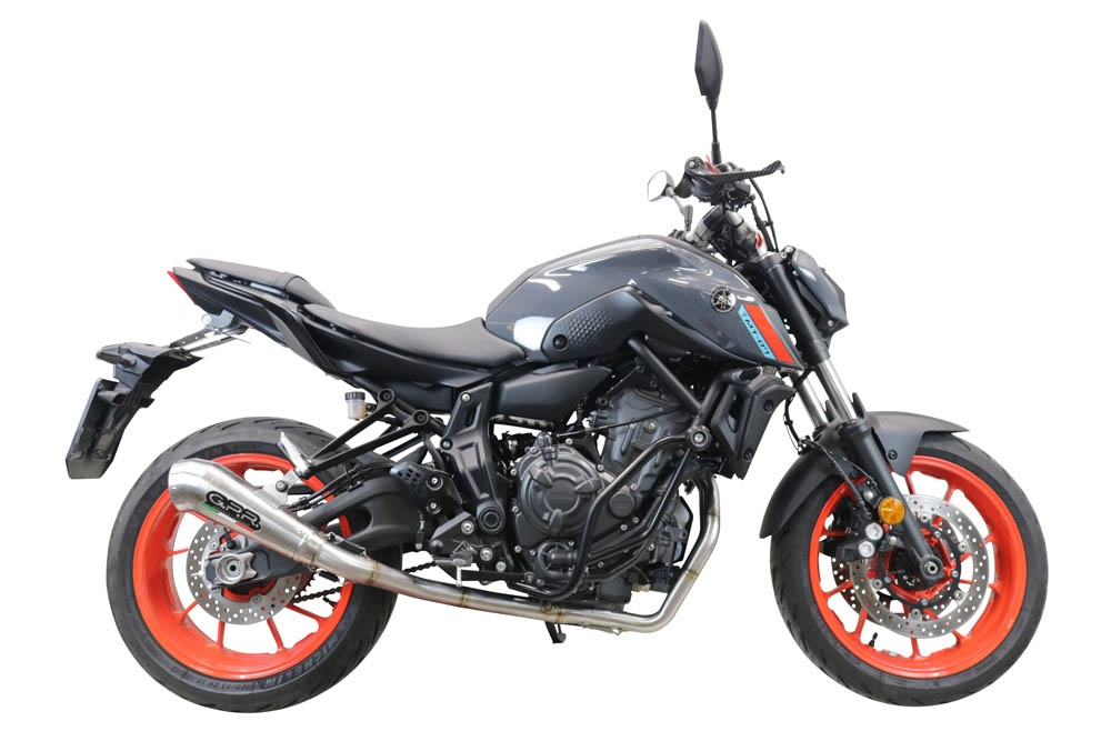 Escape compatível com Yamaha Mt-07 2021-2024, Powercone Evo, Escape completo, não legal para países da UE, com db killer removível 