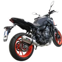 Escape compatível com Yamaha Mt-07 2014-2016, Satinox , Sistema homologado,legal, linha completa, incluindo db killer removível mais coletor 