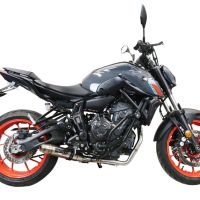 Escape compatível com Yamaha Mt-07 2021-2024, Deeptone Inox, Escape completo, não legal para países da UE, com db killer removível 