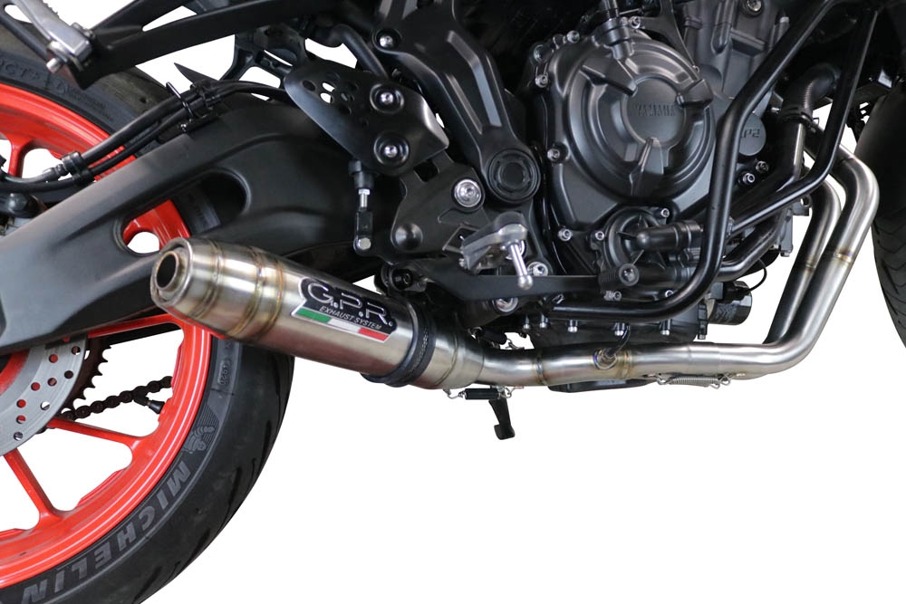 Escape compatível com Yamaha Mt-07 2021-2024, Deeptone Inox, Escape completo, não legal para países da UE, com db killer removível 
