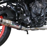 Escape compatível com Yamaha Mt-07 2021-2024, Deeptone Inox, Escape completo, não legal para países da UE, com db killer removível 