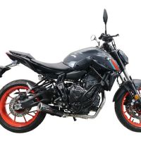 Escape compatível com Yamaha Mt-07 2021-2024, M3 Black Titanium, Escape completo, não legal para países da UE, com db killer removível 