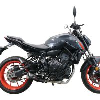Escape compatível com Yamaha Mt-07 2021-2024, M3 Poppy , Escape completo, não legal para países da UE, com db killer removível 
